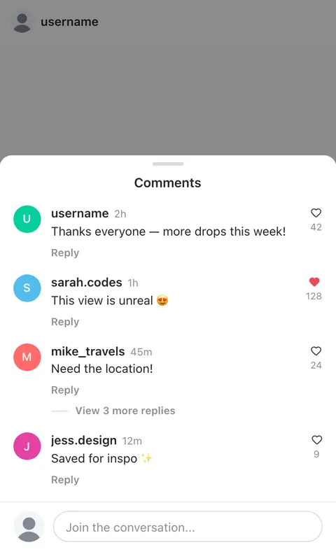 Instagram · Comment