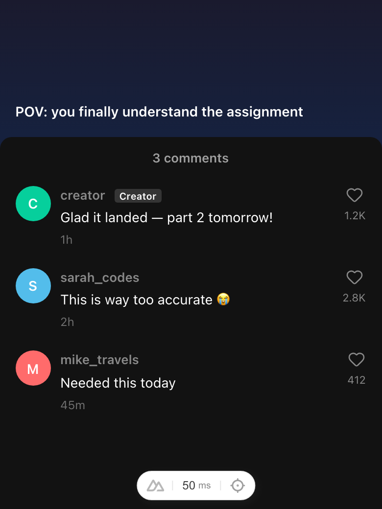 Tiktok · Comment