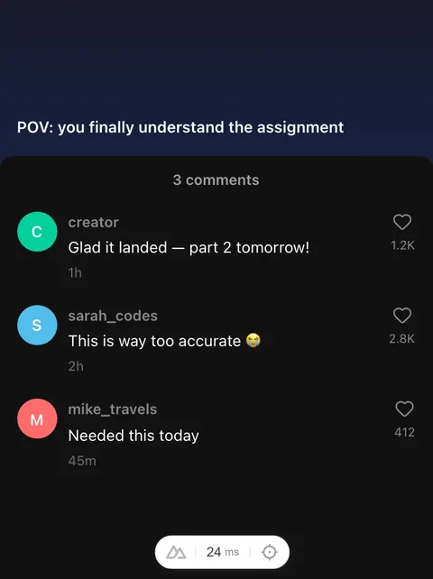 Tiktok · Comment