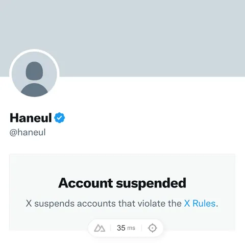 X · Suspended